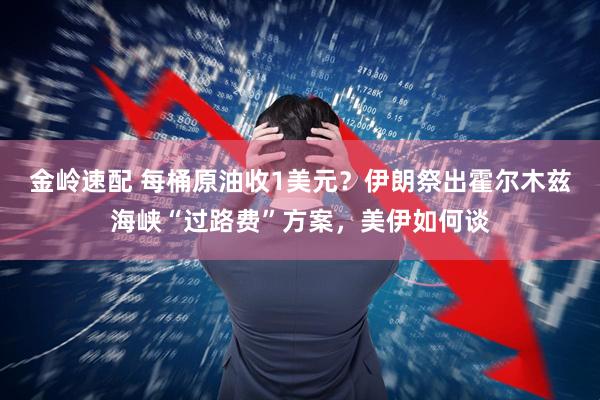 金岭速配 每桶原油收1美元？伊朗祭出霍尔木兹海峡“过路费”方案，美伊如何谈