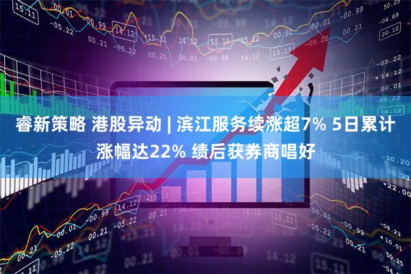 睿新策略 港股异动 | 滨江服务续涨超7% 5日累计涨幅达22% 绩后获券商唱好